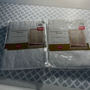 Two panels curtains, 63 inch length